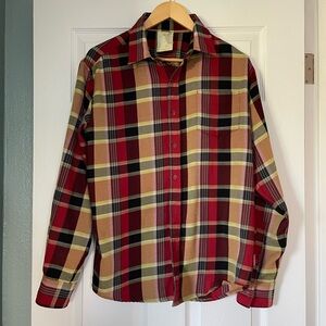 Burton Red and Black Casual Button Down Shirt